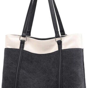 Women Canvas Tote Bag Large Capacity Laptop Purse Work Casual Shoulder
